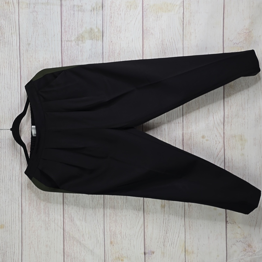 Bench black pants with green side block strip sz Med